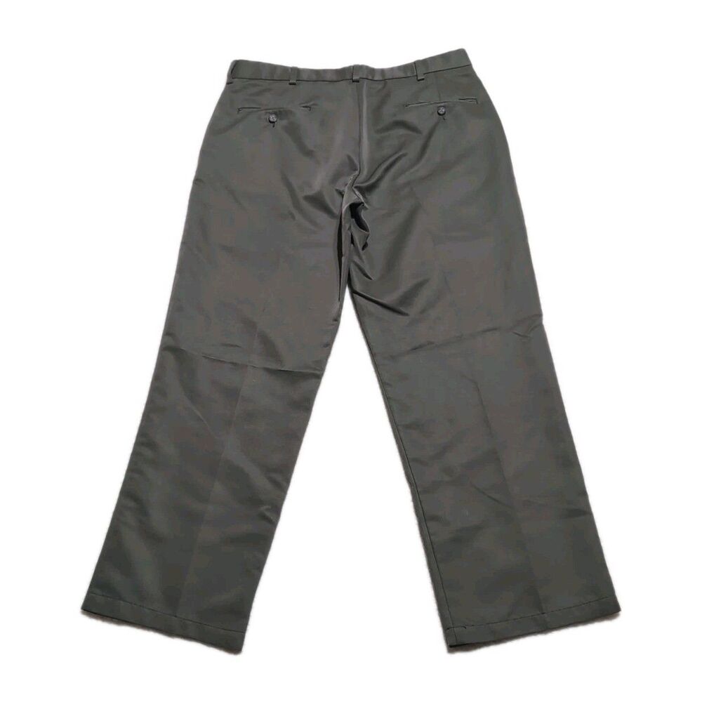 Dockers Premium Men’s 36x30 Green Flat Front Casual Straight Khaki Dress Pants - Picture 3 of 7